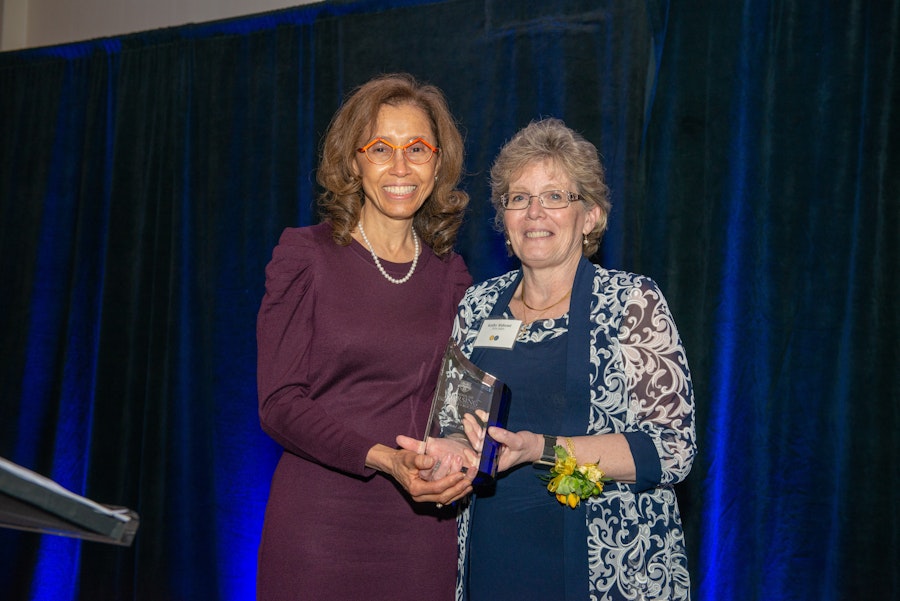 Sally Ellis Fletcher presented with Dean's Diamond Circle Award
