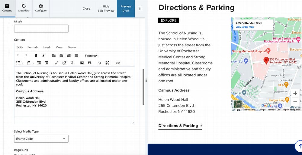 Cascade CMS Locating Folder and Page