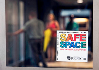 Window with Safe Space decal