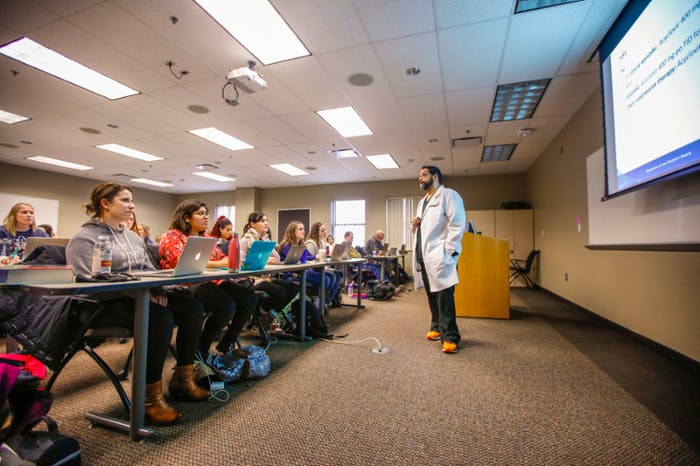 UR Nursing students in a classroom