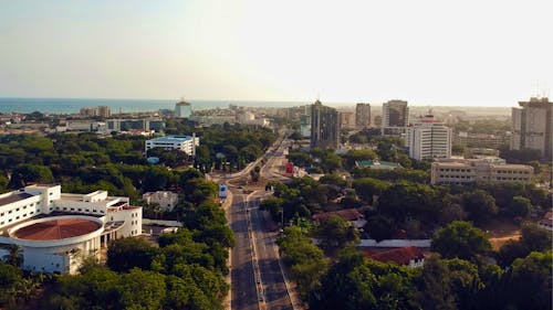 Aerial view of Accra, Ghana.