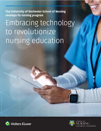Wolters Kluwer Case Study cover image of nurse with ipad
