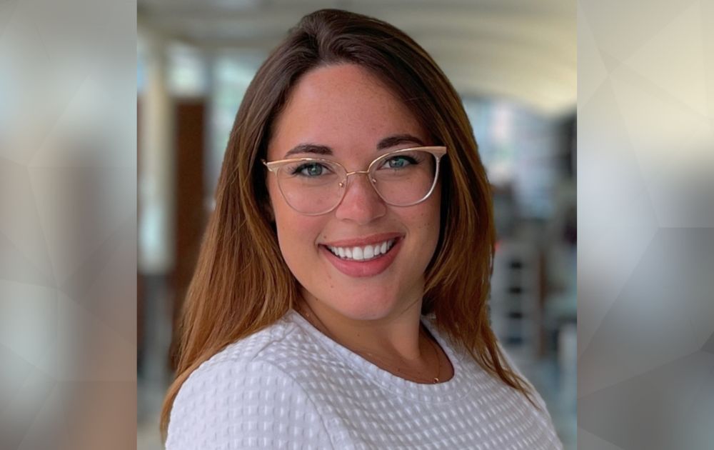 Headshot of Nicole Rossiter standing in URMC Atrium.