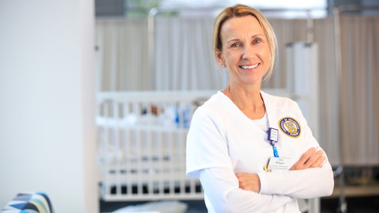 Zoe Wilmot, nurse smiling a camera